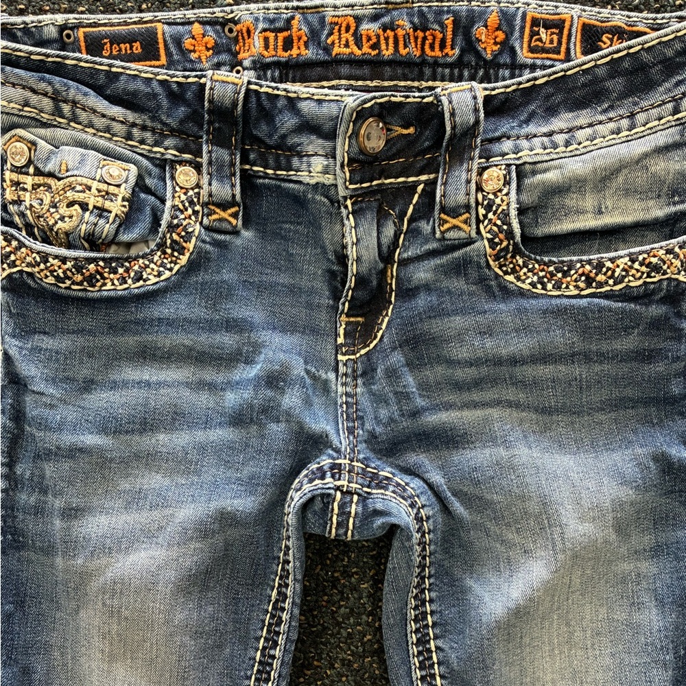 Rock Revival sz 26 skinny jeans Blue denim (Jena)